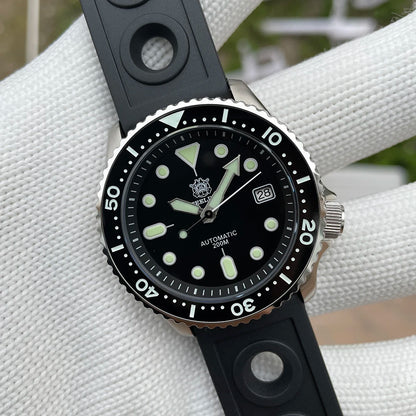 Mechanical Watch For Men STEELDIVE SD1973 Japan NH35 Automatic Movement Ceramic Bezel 200M Waterproof Classic Dive Small Abalone