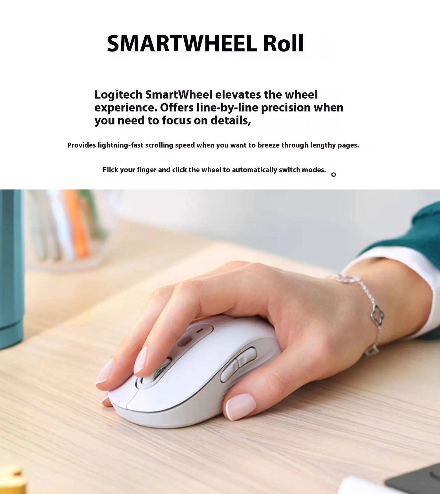 Logitech MX Anywhere 3S Wireless Mouse Bluetooth Ergonomic Mouse for Laptop & Desktop with Silent Clicks and Precision Tracking