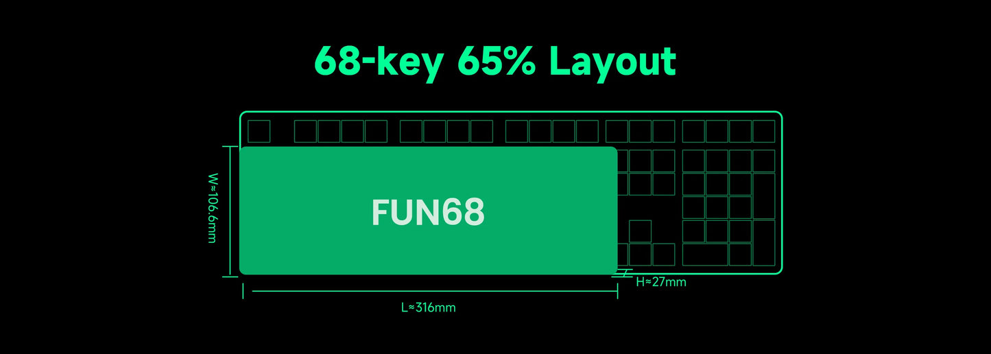 Akko MonsGeek FUN68 FUN60 PRO&MAX HE Magnetische Tastatur 60% 65% Gaming-Tastaturen Rapid Trigger 8K Custom Keyboard Gamer Esports