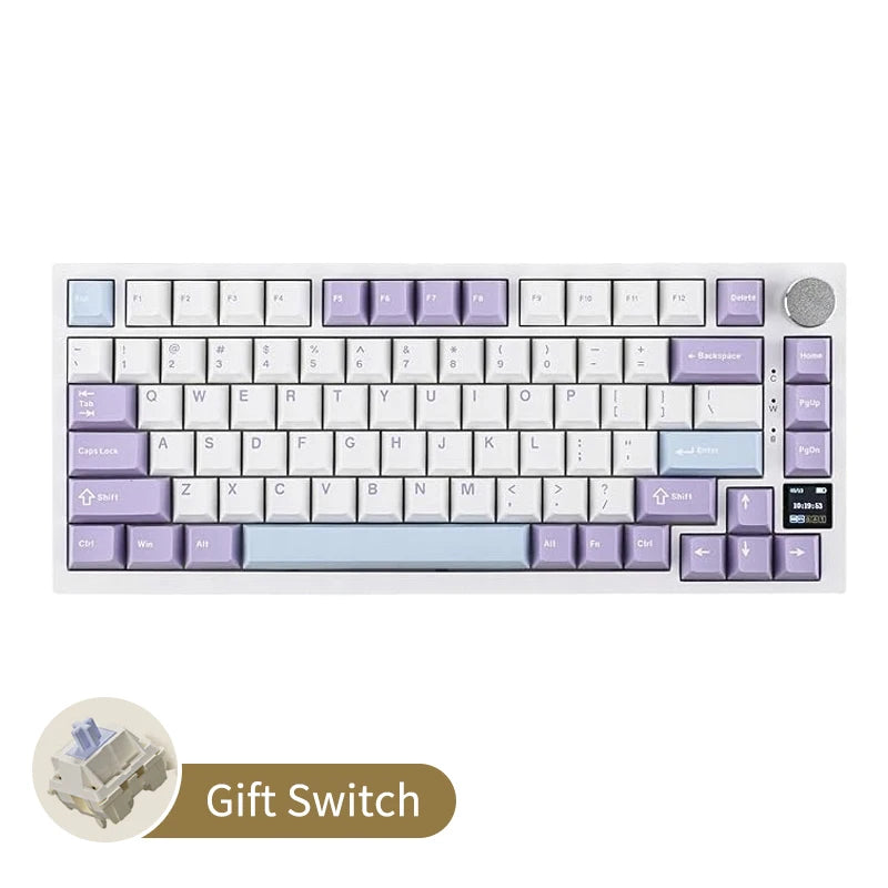 Ajazz AK820/AK820Pro Gaming Mechanical Keyboard Bluetooth 2.4G wireless/wired with hot-swappable volume buttons