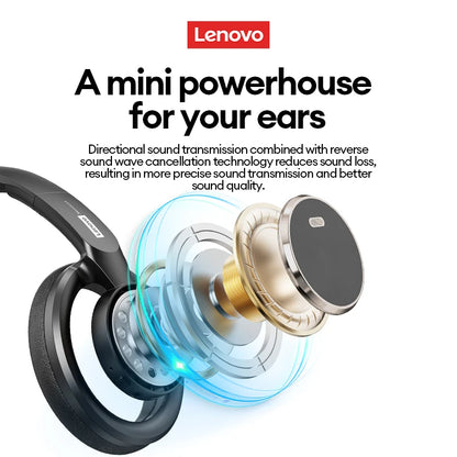 Choice Lenovo Gaming Headset Wireless Bluetooth 6.0 Earphones Foldable Sport Over Ear Headphone with HD Mic Gifts LS116