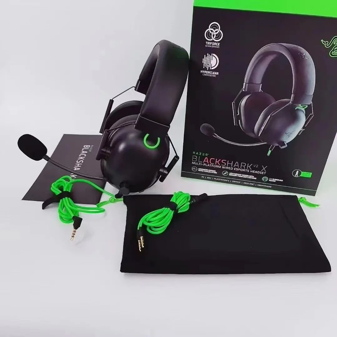 Razer BlackShark V2 X Gaming Headset – 7.1 Surround Sound Wired Gaming Headphones with Noise-Cancelling Microphone for PC, PS5, PS4, Xbox & Nintendo Switch