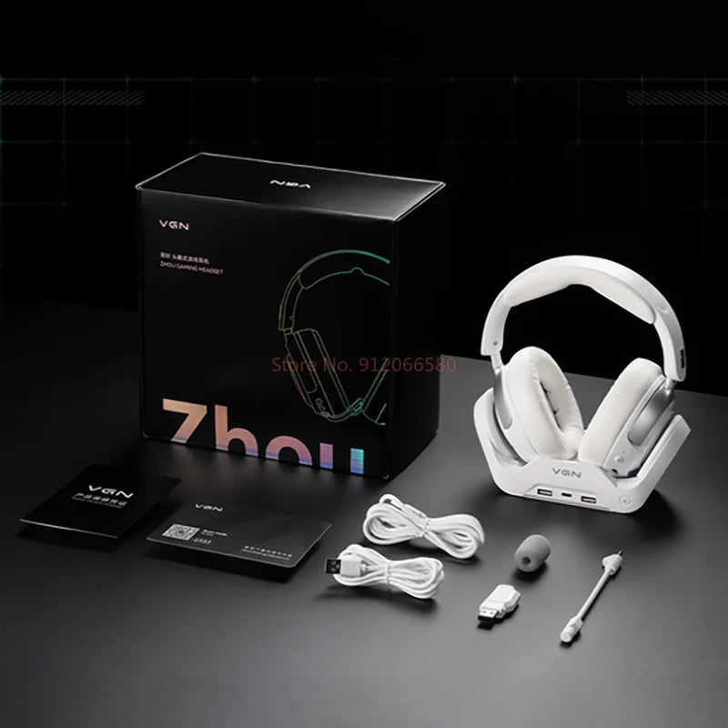 VGN Zhou Series Pro Max Over-Ear Gaming Headset, Delta Game Noise-Canceling, Four-Mode Wireless PC Bluetooth Headset