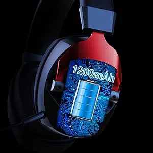 Wireless Gaming Headset with Detachable Noise Cancelling Microphone – Bluetooth 5.3, 2.4G Wireless & 3.5mm Wired Gaming Headphones for PC, PS5, PS4, Mobile