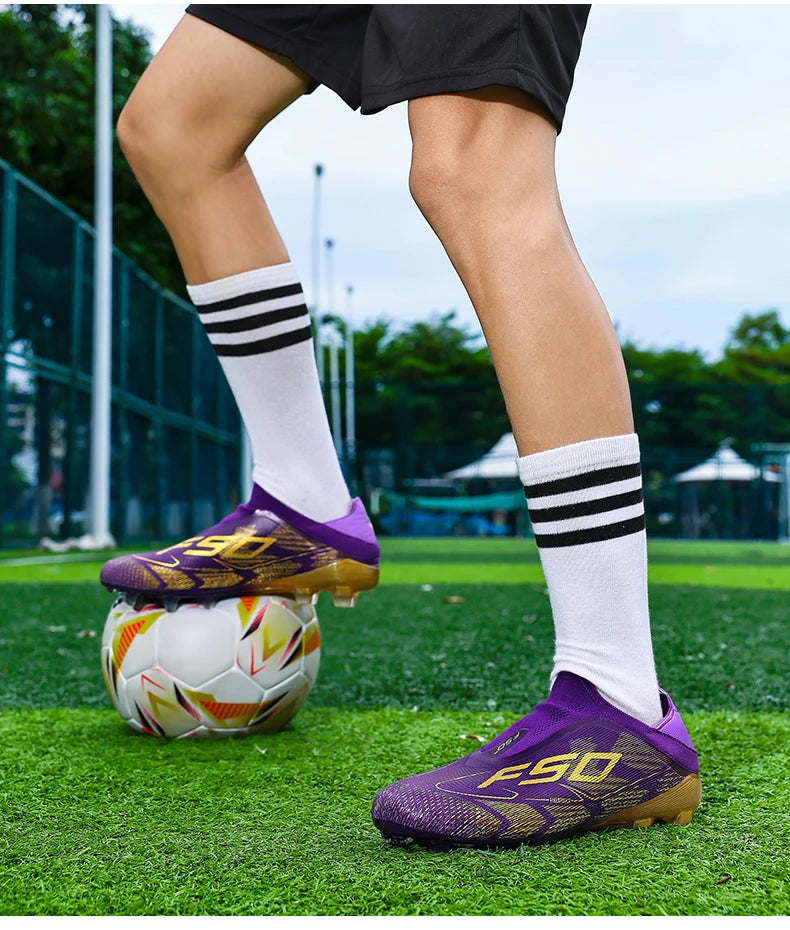 Męskie buty piłkarskie, buty do meczów piłkarskich, antypoślizgowe buty dla chłopców, wysokiej jakości buty sportowe na świeżym powietrzu, buty z kolcami na trawę, bestsellerowe buty z wysoką cholewką, lekkie