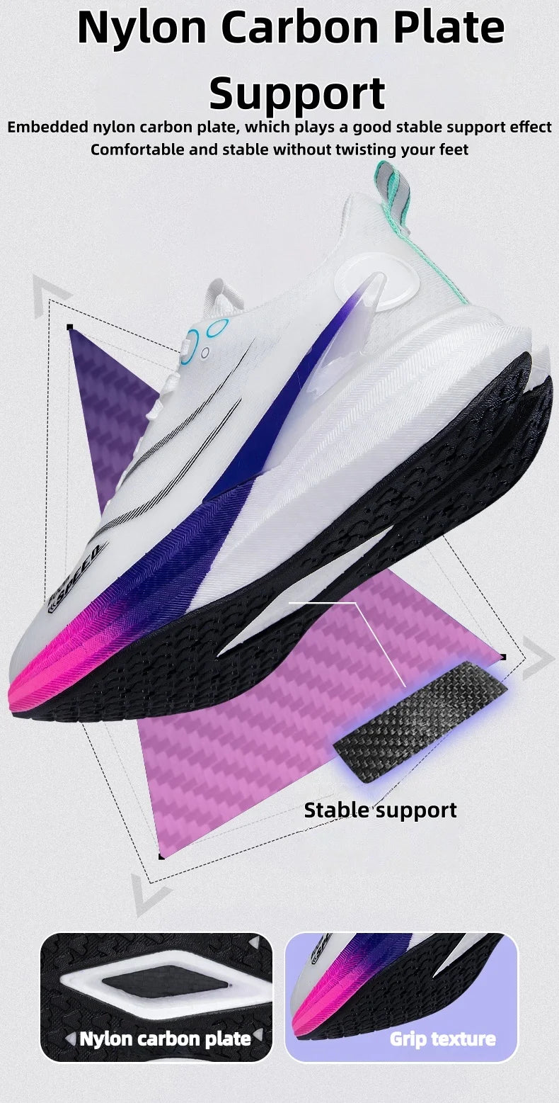 2025 professionelle Marathon-Laufschuhe für Herren und Damen mit Carbonplatte, Stoßdämpfung, ultraleichtem Design und stabilem Halt
