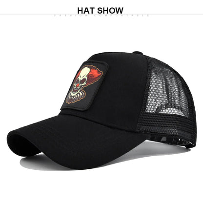 Anime Patch Baseball Caps Men Women Snapback Hats Streetwear Hip Hop Visor Caps Mesh Breathable Dad Sun Hat Unisex Trucker Hats
