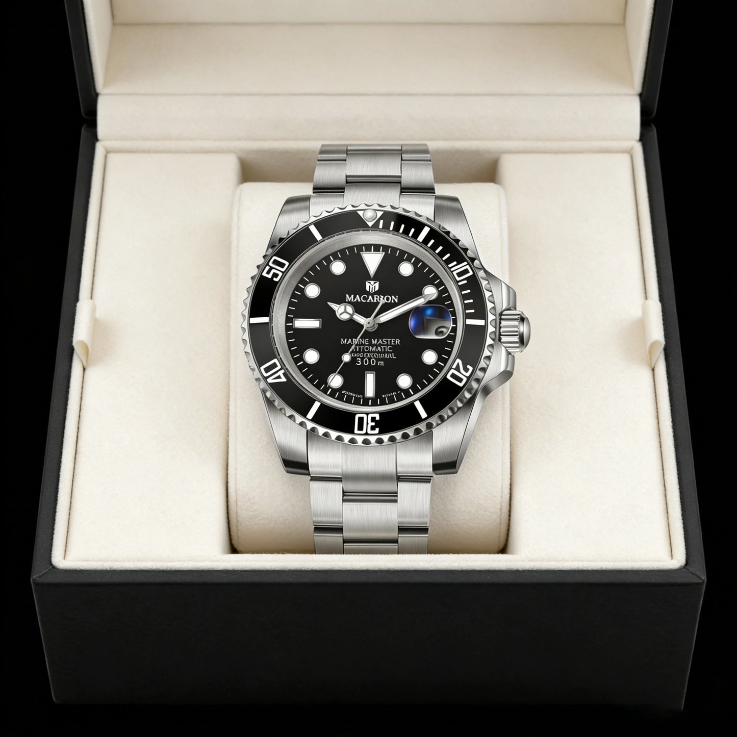 MACARLON Design New 41mm Mechanical Watch Men Sapphire Glass Luminous Stainless Steel Waterproof China NH35 Automatic Watch TOP
