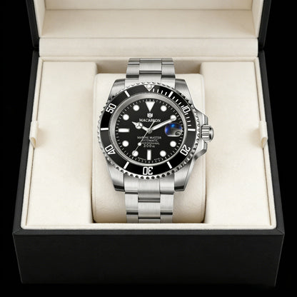MACARLON Design New 41mm Mechanical Watch Men Sapphire Glass Luminous Stainless Steel Waterproof China NH35 Automatic Watch TOP