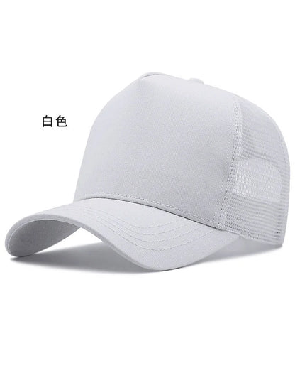 2024 Adult Summer Cotton Trucker Hat Lady Mesh Sun Hats Big Hat Men Plus Size Baseball Caps 55-60cm 60-65cm