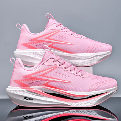 Running Shoes Speciality Marathon Men Sports Breathable Lightweight Carbon Board Women's Comfortable Athletic Nonskid Sneakers