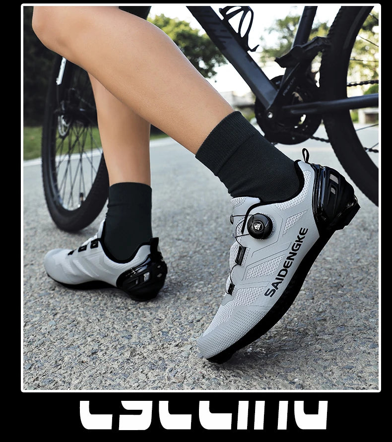 Zapatillas de ciclismo unisex nuevas, profesionales, ligeras, de lujo, originales, de carretera, de goma, para MTB, de competición, de moda, para bicicleta urbana y deportes callejeros