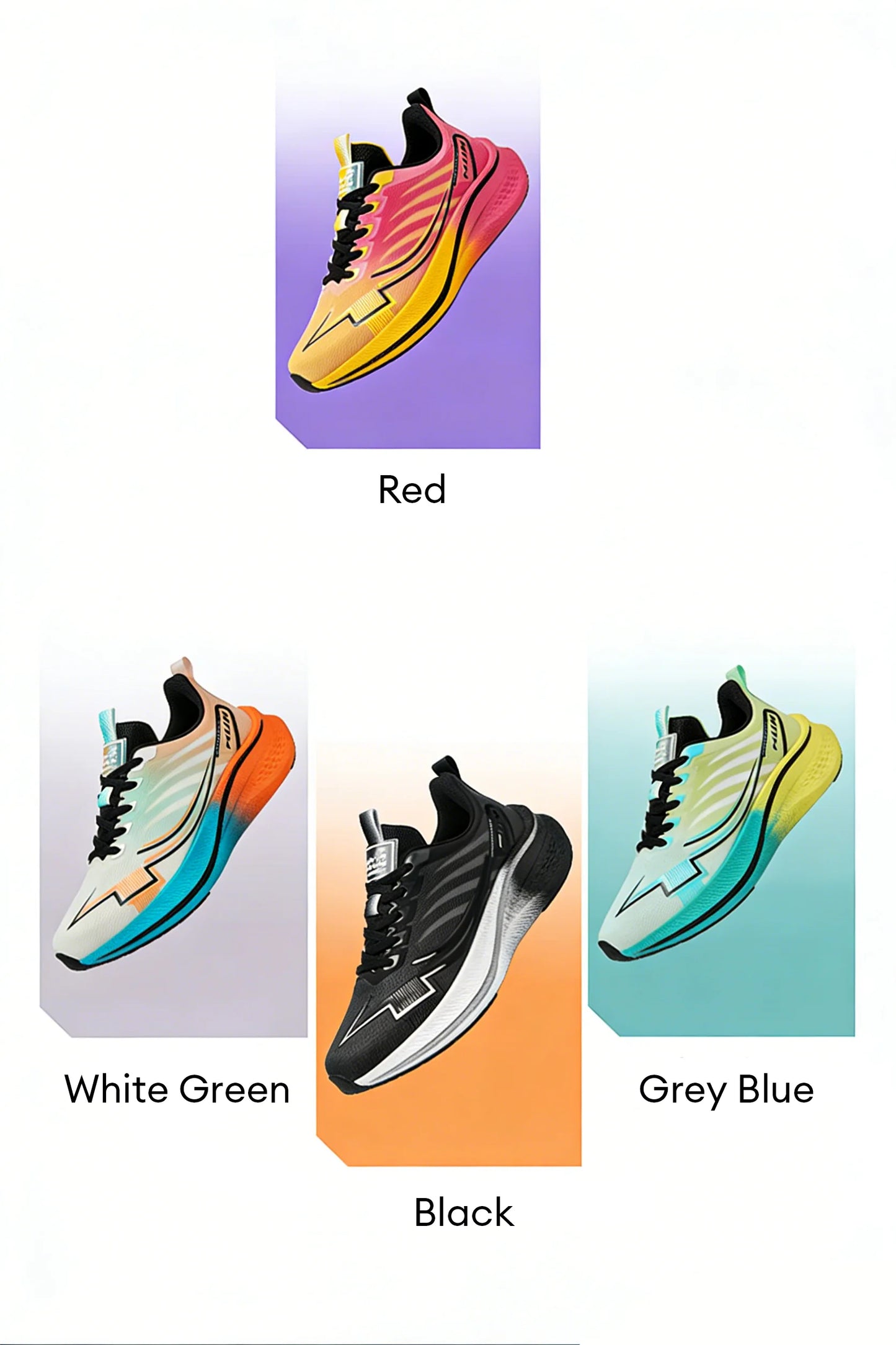 Men's Cushioning Running Shoes with Carbon Plate Marathon Women Lightweight Casual Sneakers for Jogging Workout Fitness Exercise