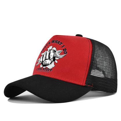 Modebaseballkasket i printet, åndbart net til forår/sommer – Gorras med personligt logo til mænd, kvinder og par – Visirhat, casquette