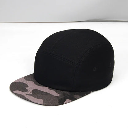 Summer Cotton 5 Panel Big Size Baseball Caps Oversize 62cm Flat Top Sports Snapback Cap Hip Hop Skateboard Hat Custom Wholesale