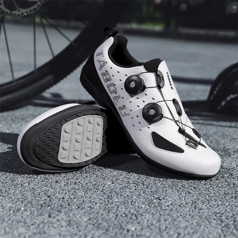 Lock-Free Cycling Shoes Flat Pedal Shoes Men Bike Cleat Sneaker MTB Bicycle Biking Women Breathable Indoor Boots
