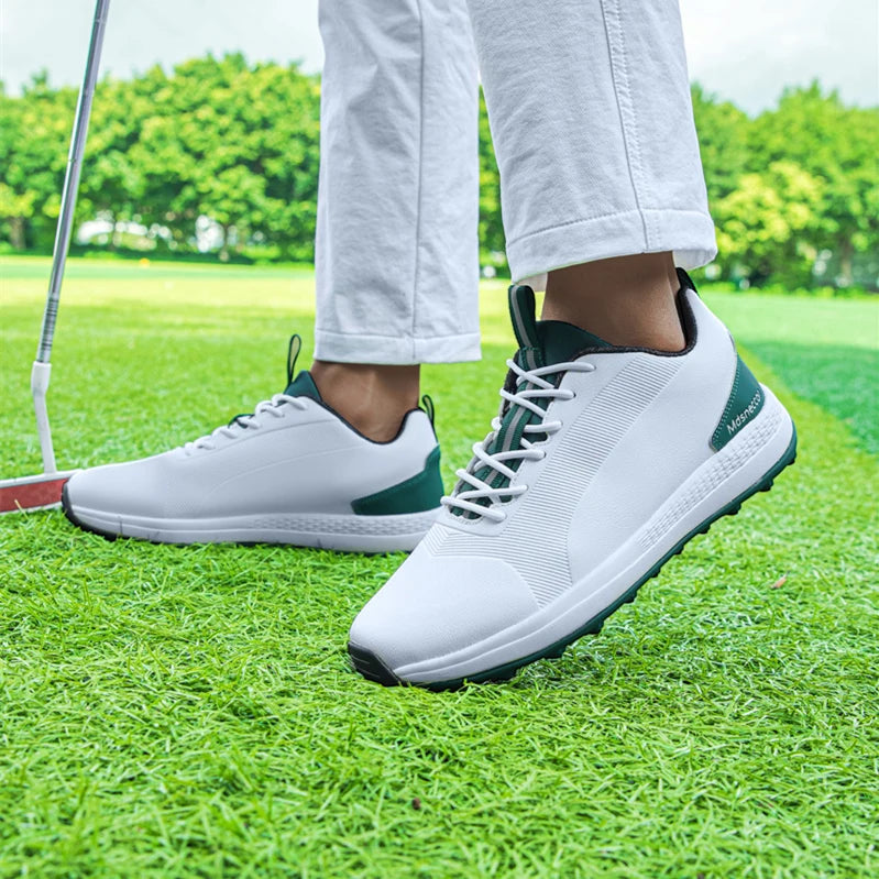 Hot Sale Lersure Golf Shoes Men Waterproof Golf Spikes Sneakers Professional Non-Slip Golf Footwear Trainers Luxury Sports Shoes