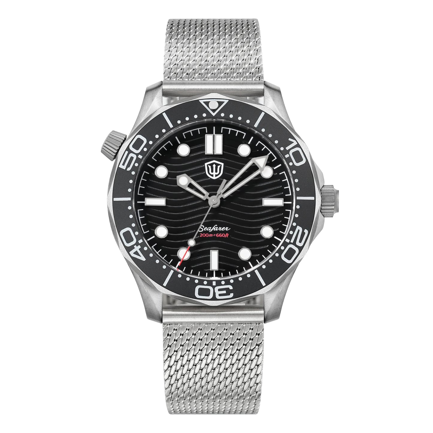 Watchdives 42mm Seafarer Grade 2 Titanium NTTD Dive Watch WD007Q V2 VH31 Sweep Second Quartz Movement Luminous Sapphire Watches