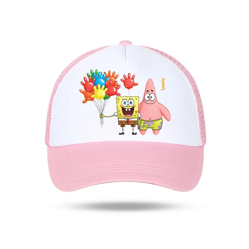 SpongeBobs SquarePants Casual Polyester Sun Hat Truck Driver Baseball Cap Universal Kid Peripheral Adult Anime Adjustable Sunhat