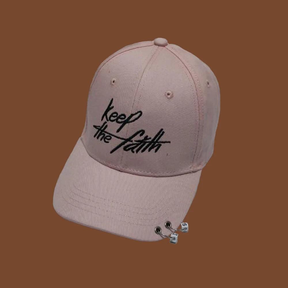 Casquette de baseball Snapback pour femmes et hommes, style hip-hop et K-pop, couleur unie avec anneau, pour les amateurs de sport, de danse et de voyage, casquette « Dad Hat », streetwear, ajustable