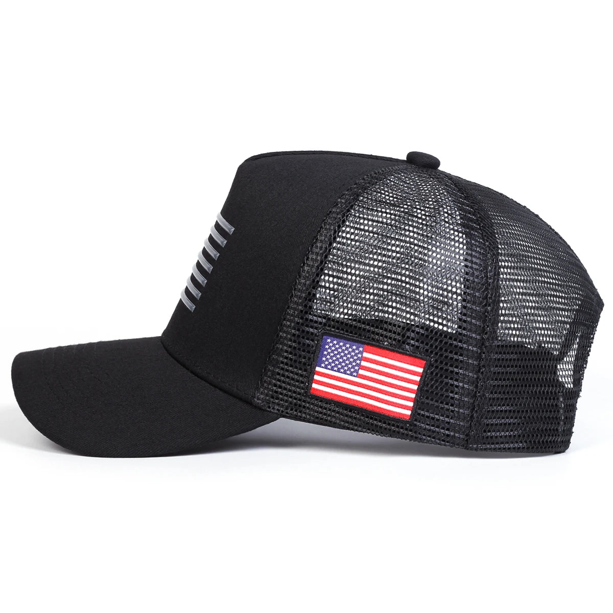 Unisex American Flag Embroidery Baseball Net Caps Spring and Summer Outdoor Adjustable Casual Hats Sunscreen Hat Sports Cap