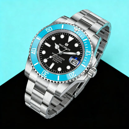 MACARLON Design New 41mm Mechanical Watch Men Sapphire Glass Luminous Stainless Steel Waterproof China NH35 Automatic Watch TOP