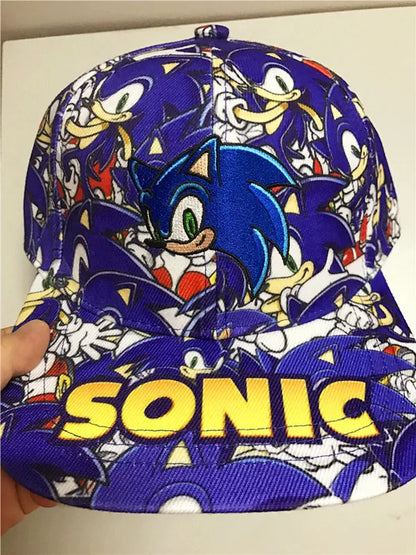 Shadow the Hedgehog 3D baseball cap for adults and children Sonic Amy Tails Knuckles printed flat edge ducktongue sun hat gifts