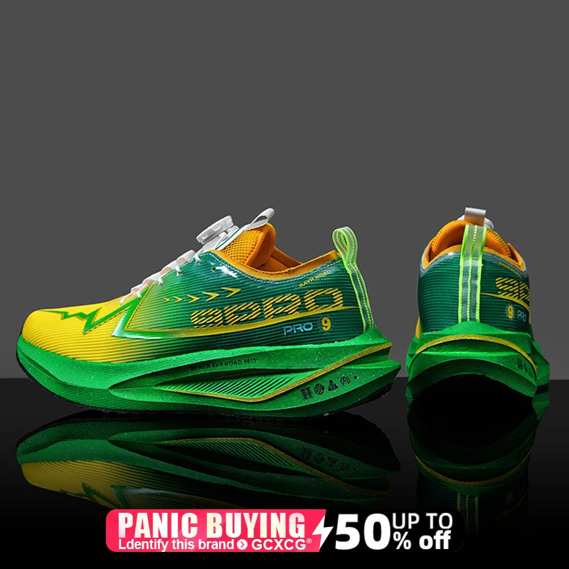 Scarpe da corsa da maratona da uomo con soletta in carbonio, sportive specializzate, traspiranti e leggere; scarpe da ginnastica da donna comode, sportive e antiscivolo