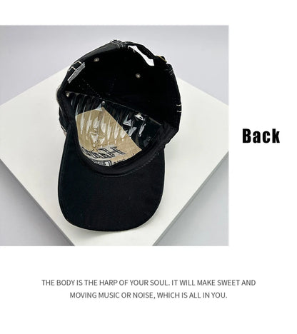 Korean Vintage Washing Men Women Baseball Hats Cotton Snapback Caps Embroidery New Versatile Fashion Letter Leisure Distress