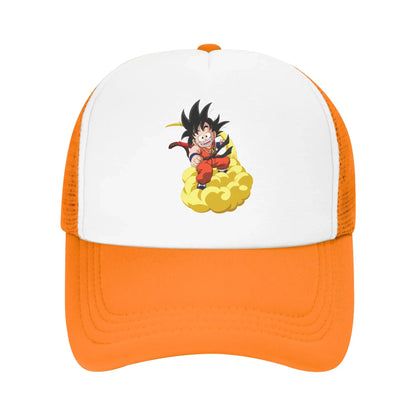 Dragon Ball Son Goku Mesh Baseball Cap Adult Trucker Hat Anime Hats Adjustable Snapback Caps Sports Cap Winter Trucker Hats, Produit gaming premium Fraquane