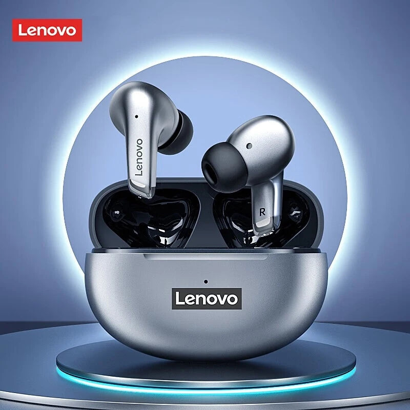 Lenovo LP5 TWS Wireless Bluetooth Earphones with Mic, Lenovo LP5 Gaming Earbuds Bluetooth 5.3 Headphones, Noise Cancelling Sports Earbuds with HD Calls & Charging Case