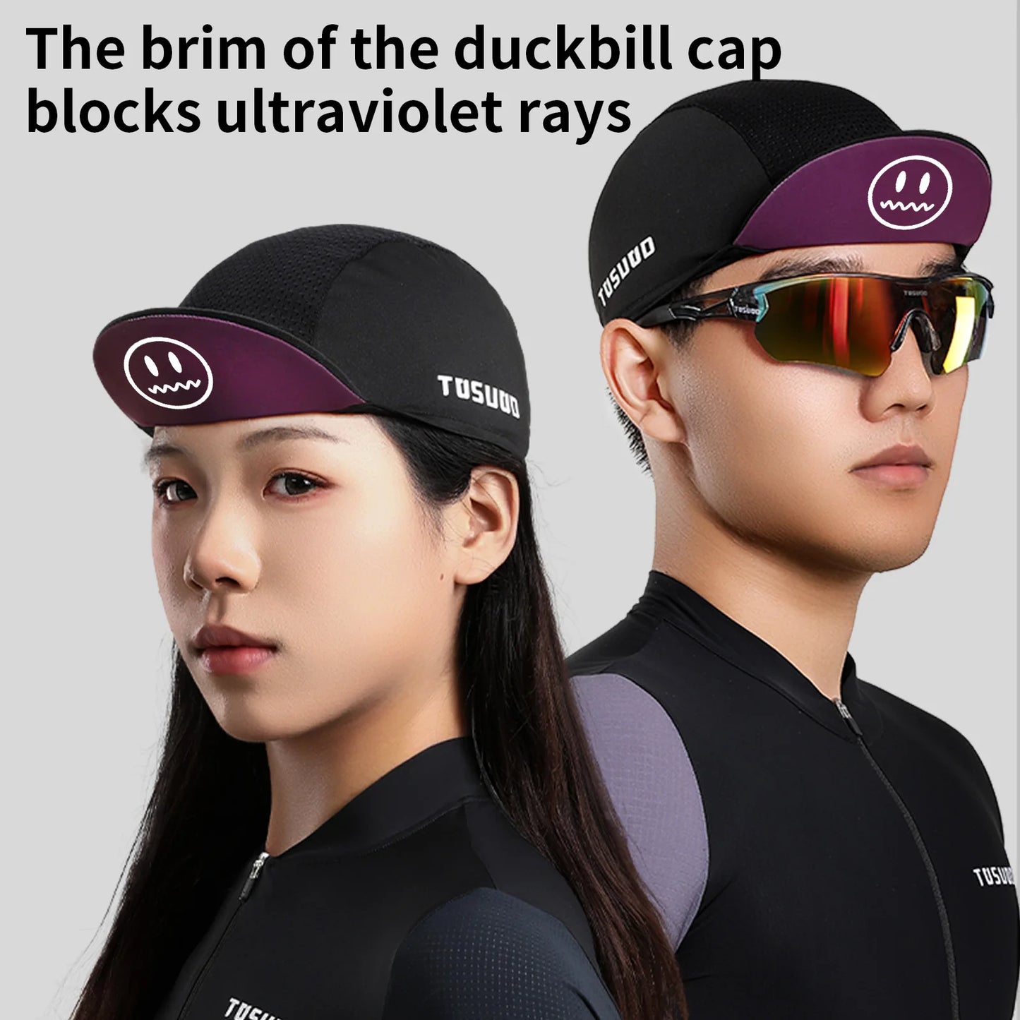 TOSUOD Cycling Cap Breathable Sun Product Quick-dry High Elastic Personality Hat Personality Unisex Outdoor Sport Accessories
