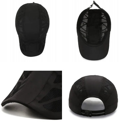 Summer Mens Sports Sun Hats Breathable Mesh Quick-drying Visor Caps Outdoor Gorro Hombre Boina Golf Hat Fashion Solid Flat Cap