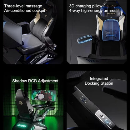 Ergonomic Gaming Office Chair E-Sports Chair with Adjustable Height, Executive Computer Desk Chair, Comfortable Swivel Armchair for Gaming & Work