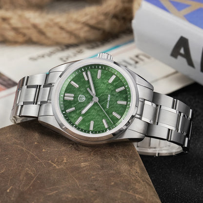 Watchdives New WD0003B Aventurine Dial Watch VH31 Quartz Movement Sapphire Crystal Luminous 100m Waterproof 36mm Vintage Watch