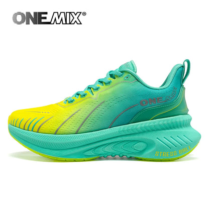 ONEMIX Nuove scarpe da running ammortizzate da uomo, adatte a runner pesanti, stringate, sportive da donna, antiscivolo, outdoor, sneakers atletiche da uomo