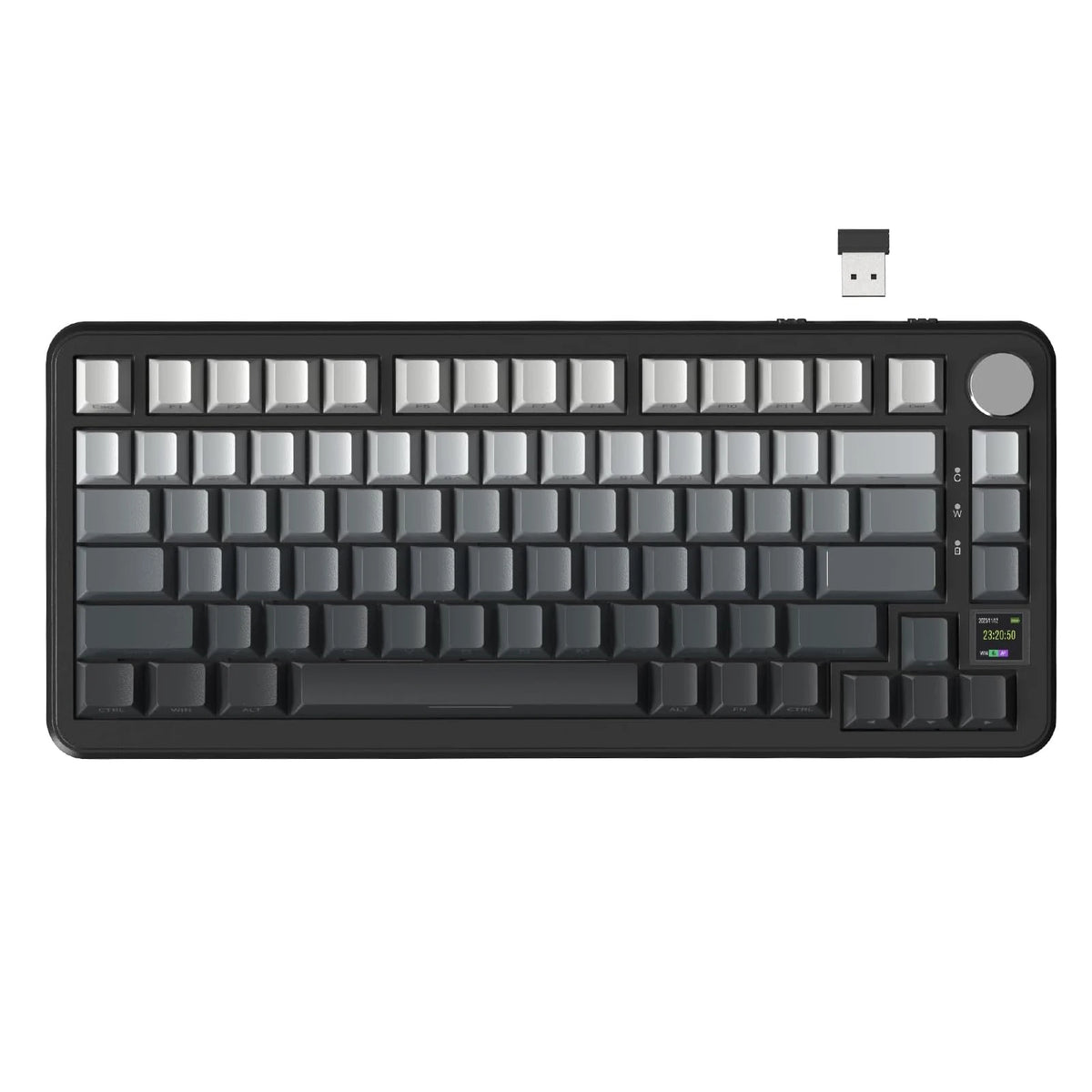 ATTACK SHARK X85 Pro 75% Mechanical Keyboard Wireless RGB Gaming Keyboard with Display Screen, Knob, Hot Swappable Gasket Mount, Bluetooth, 2.4GHz & Wired