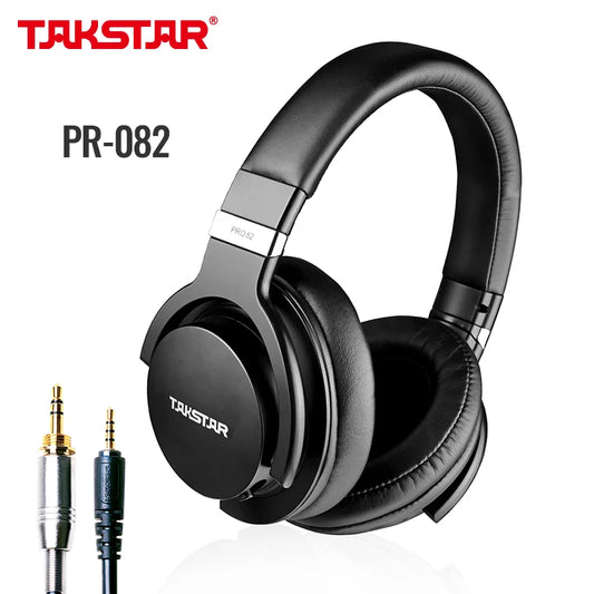 Auriculares de monitorización profesional Takstar PRO82 – Auriculares de estudio HiFi estéreo con cable para grabación, gaming y sonido preciso con graves ajustables