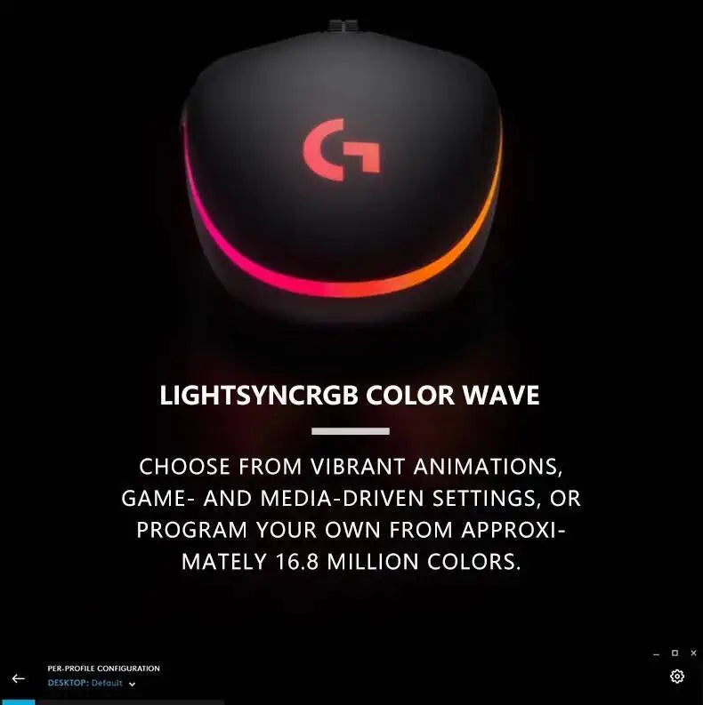 Logitech G203 LIGHTSYNC Wired Gaming Mouse 8000 DPI RGB Sensor, 6 Buttons Mechanical Tensioning USB Mouse for Gaming & Office