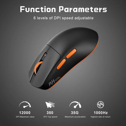 RK Royal Kludge M30 Bluetooth Wireless Mouse PAW3311 41g Lightweight 12000dpi Tri-Mode Gamer Computer Mouse Ergonomic Software