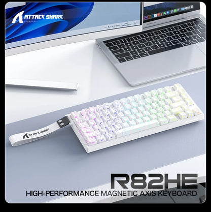 ATTACK SHARK R82 HE Wired 75% Magnetic Keyboard RGB 8000Hz Rapid Trigger 0.005mm Actuation Gaming Keyboard