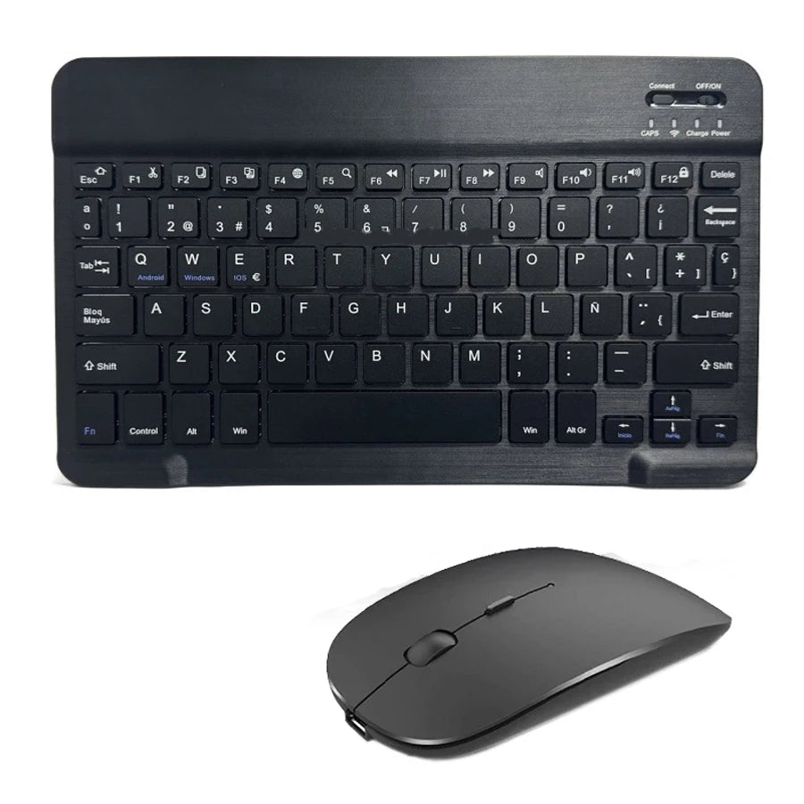 Wireless Keyboard Spanish French Azerty Russian Korean With N Mini Bluetooth For iPad Mac Tablet PC Phone Cell Laptop And Mouse