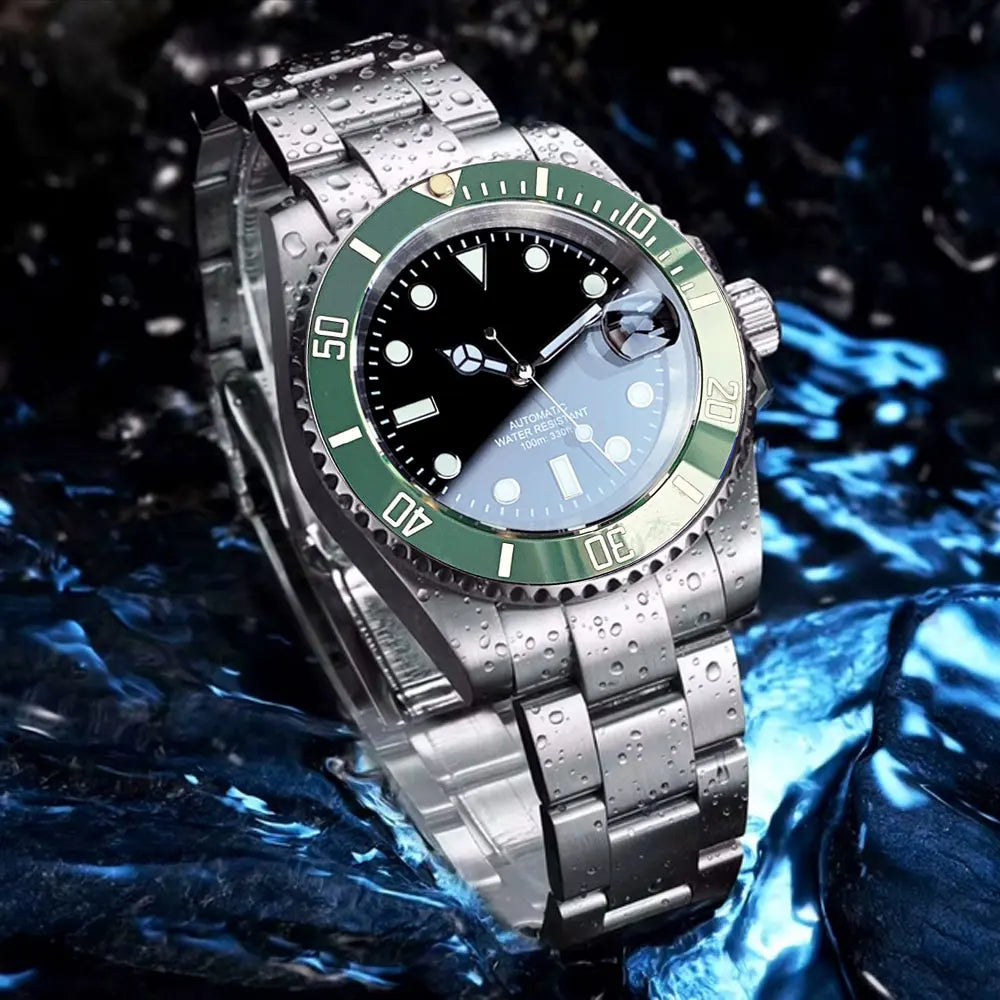 200m Waterproof Miyota8215 Automatic Men Watch Diver Watches 40mm Mechanical Movement Luminous Jubilee Strap Glide Lock Buckle