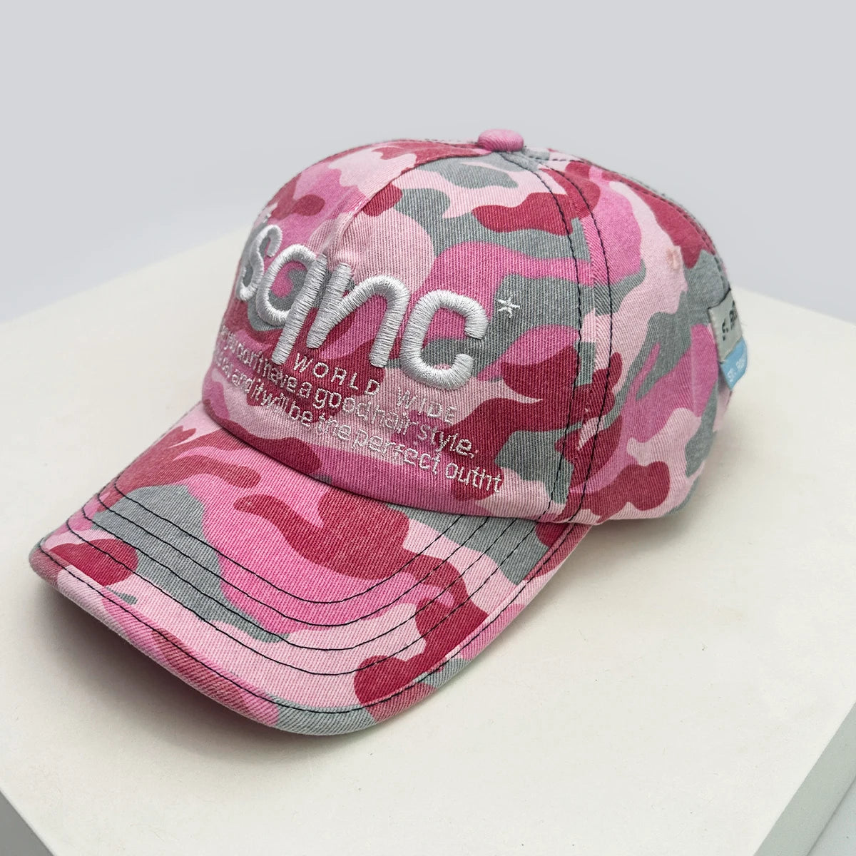 Casquettes de baseball unisexes de style américain, brodées de lettres CAMO, respirantes, style hip-hop, à visière, polyvalentes, tendance