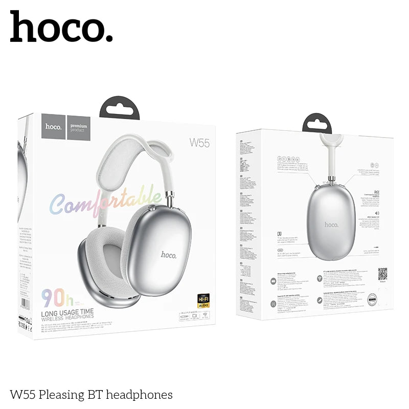 HOCO W55 sur l'oreille Bluetooth écouteur sans fil musique casque micro HiFi Audio casques stéréo son Sport écouteurs 40MM AUX TF