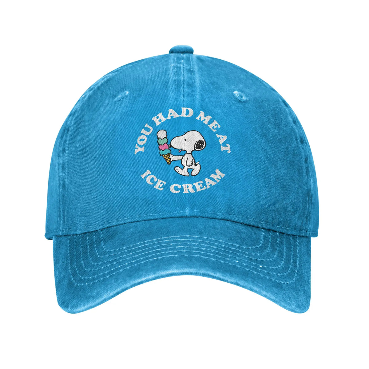 Sleeping Snoopy Baseball Caps Casual Distressed Washed  Snapback Cap Unisex Style Outdoor Summer Adjustable Caps Hat