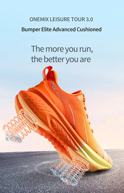 ONEMIX Nuove scarpe da running ammortizzate da uomo, adatte a runner pesanti, stringate, sportive da donna, antiscivolo, outdoor, sneakers atletiche da uomo
