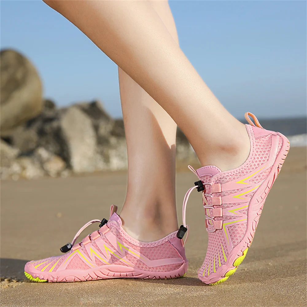 Unisex Quick Dry Water Shoes Men Women Colorful Beach Swimming Surfing Seaside Aqua Shoes Couple Barefoot Upstream Sneakers