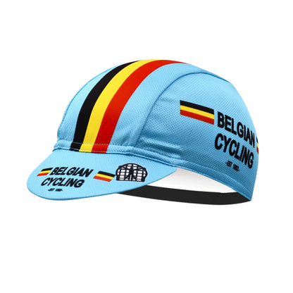 Cappellini da ciclismo alla moda, estivi, traspiranti, sportivi, in poliestere ad asciugatura rapida, neri e blu, in stile classico retrò, da corsa