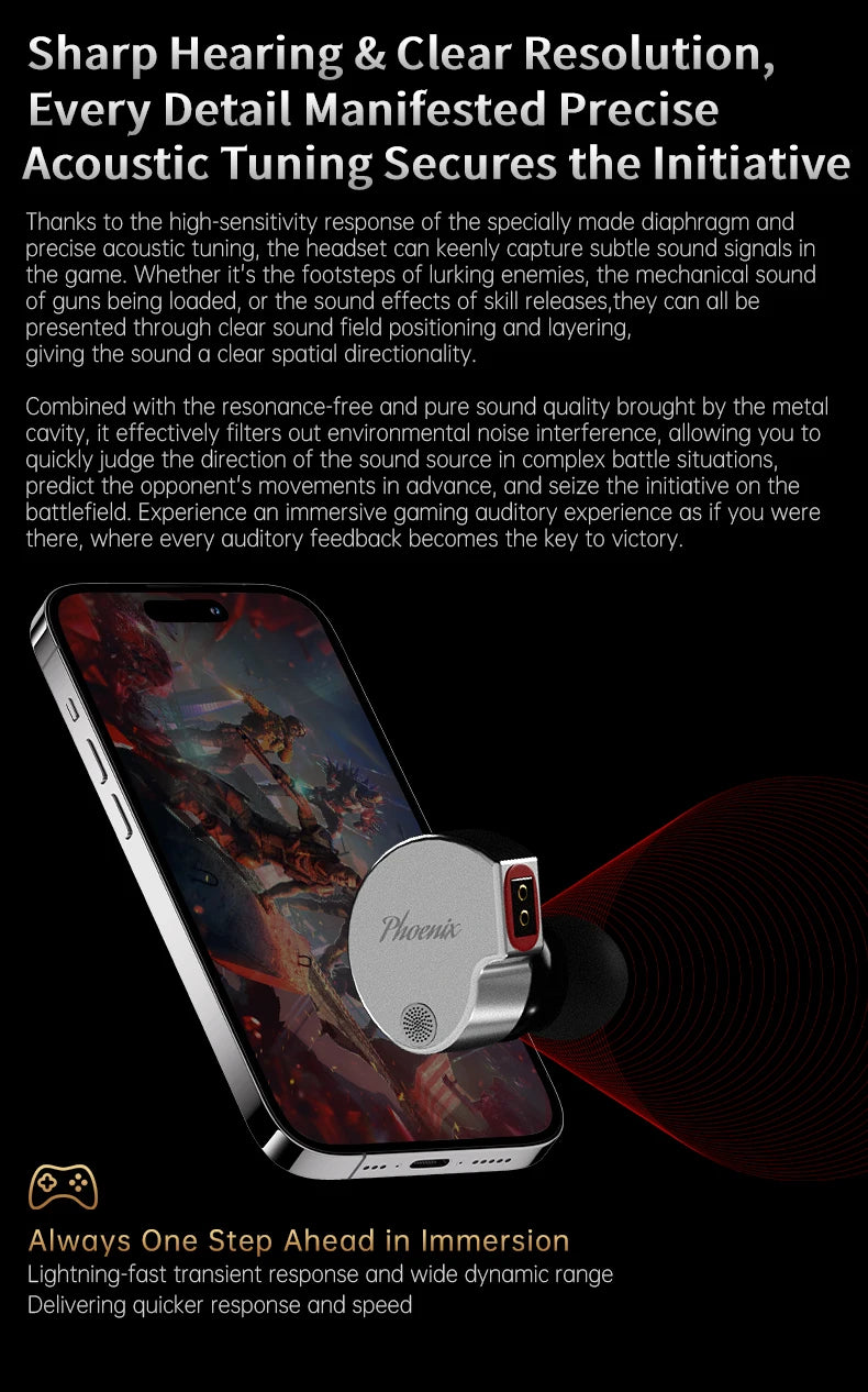 CCA Phoenix Wired Earphones Dynamic Drive LCP Diaphragm Music Headphone With Detachable Cable Noise Reduction Gaming Earphones